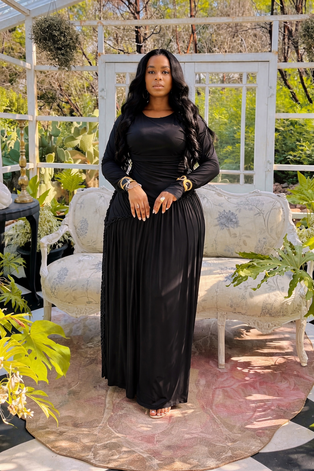 Midnight Elegance Maxi Dress