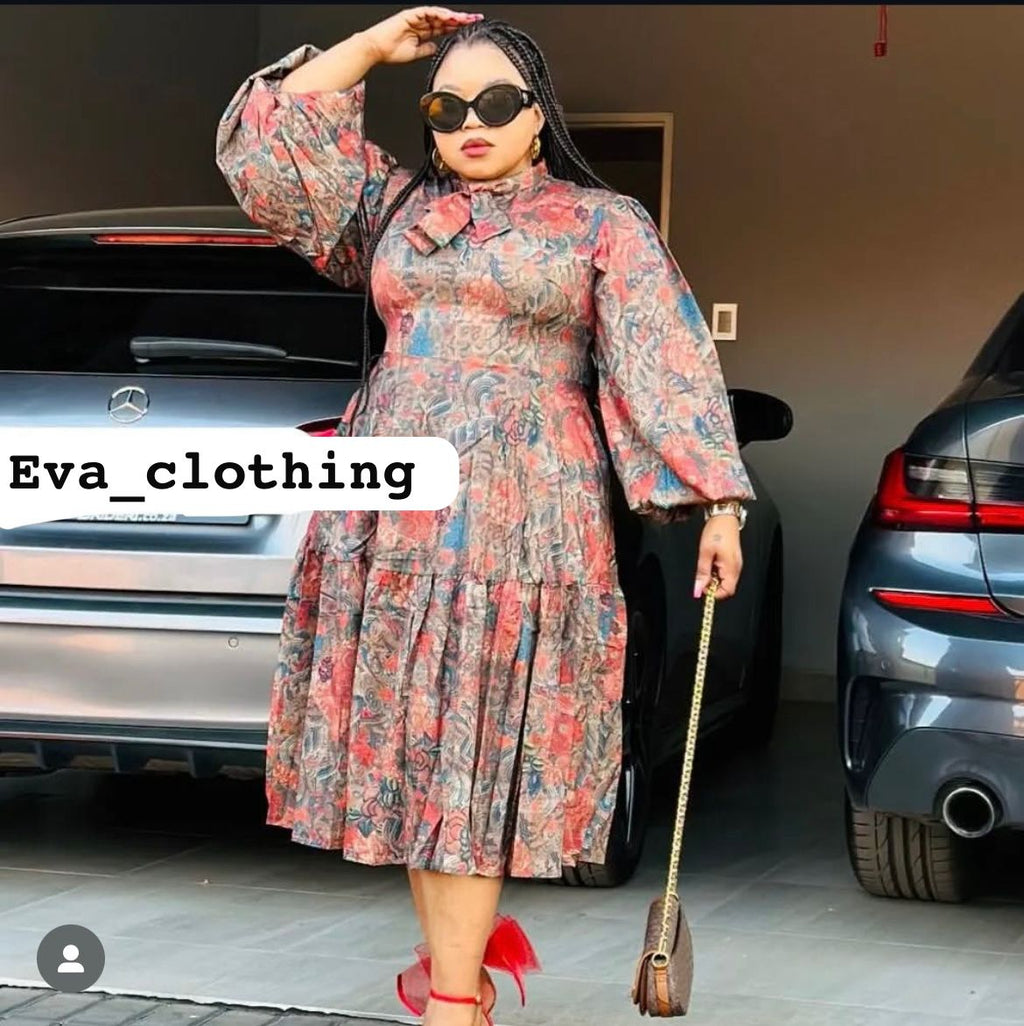 Long Sleeves Floral Vintage Dress