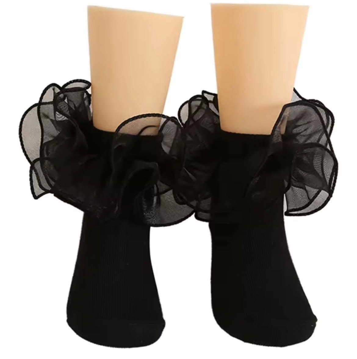 Ruffle Ankle Stocking Socks