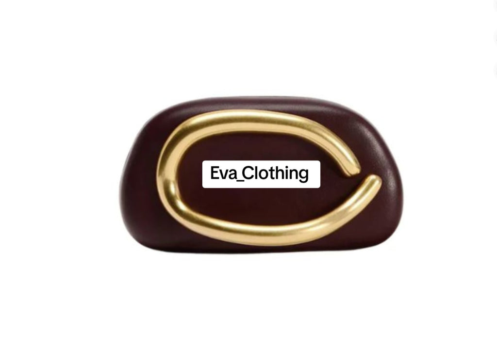 Golden Curve Clutch bag
