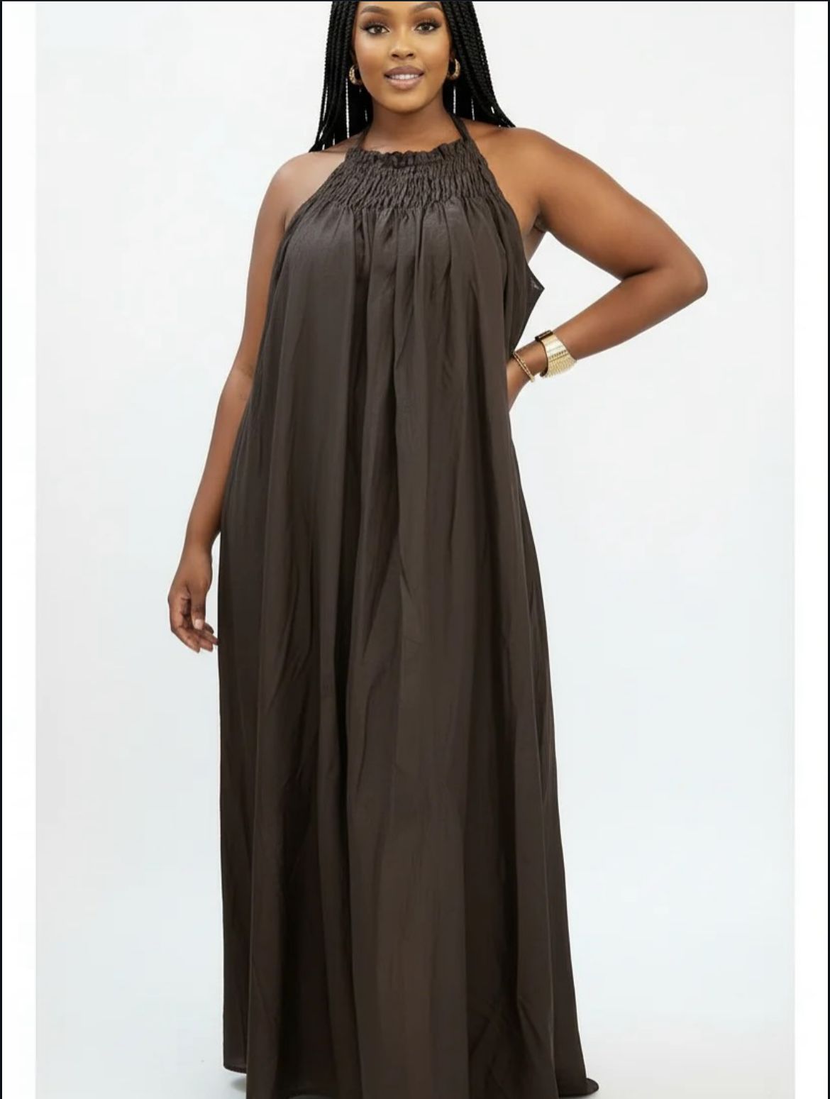 Elegant Sleeveless Pleated Summer Maxi Dress