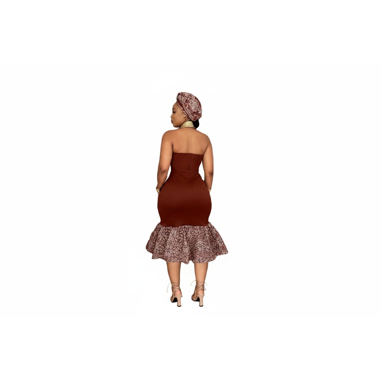Sleeveless Ladies Sexy Dashiki African Slim Dress