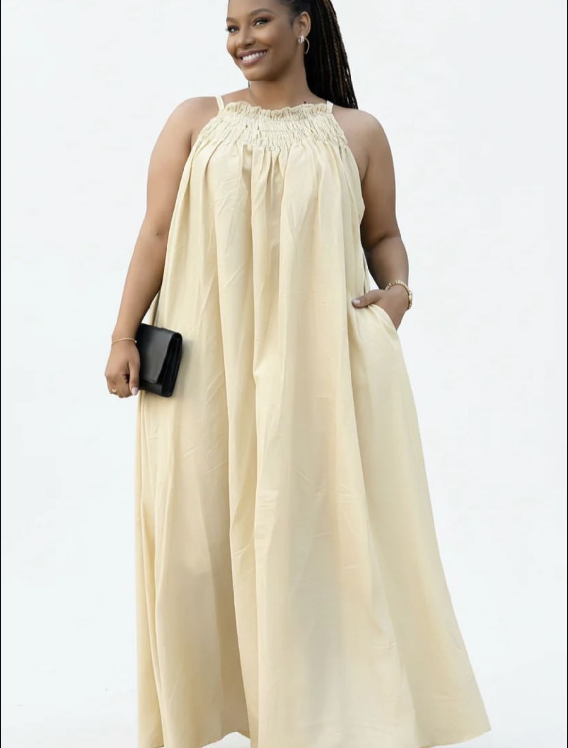 Elegant Sleeveless Pleated Summer Maxi Dress